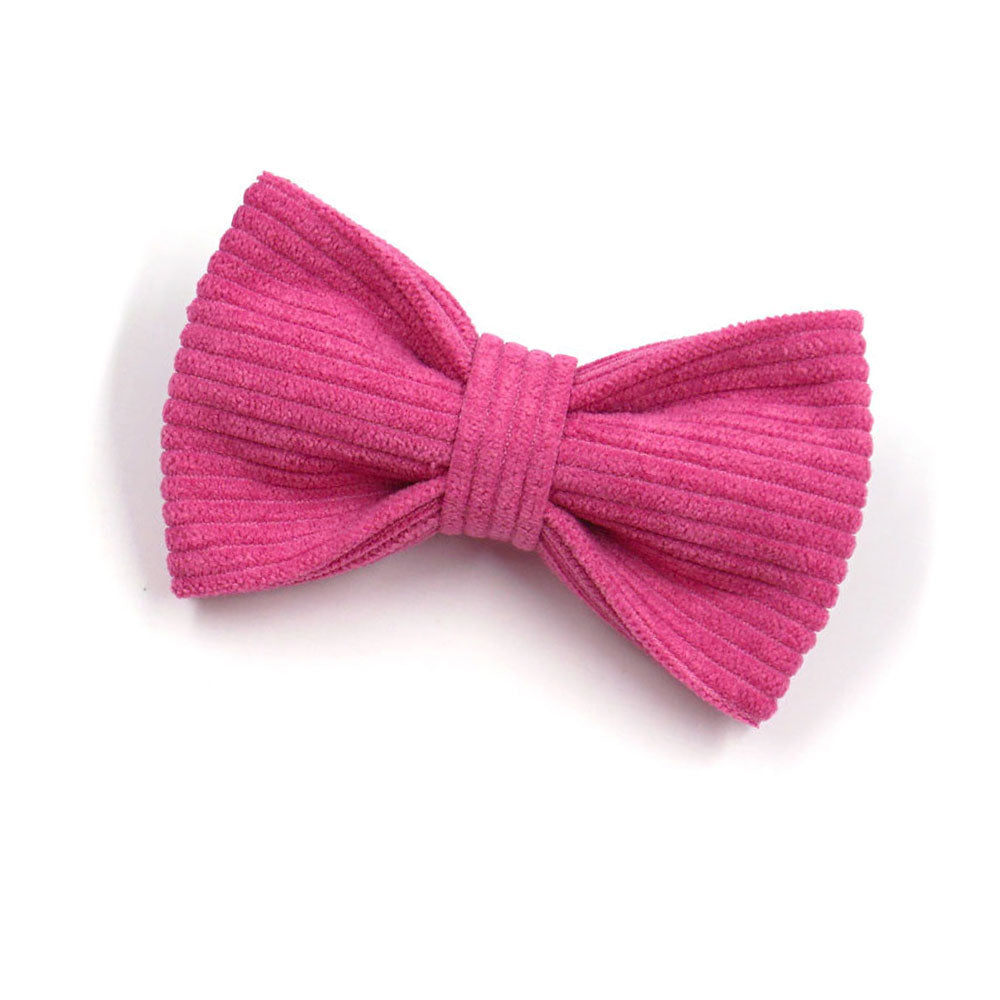 Barbie Pink Corduroy Bow Tie