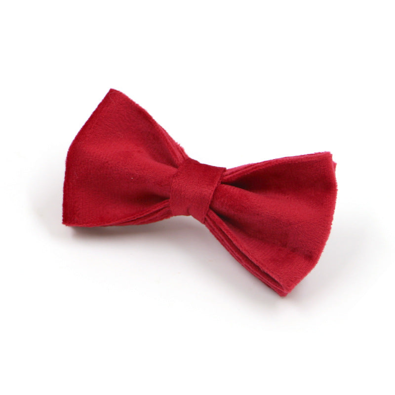 Christmas Red Velvet Bow Tie