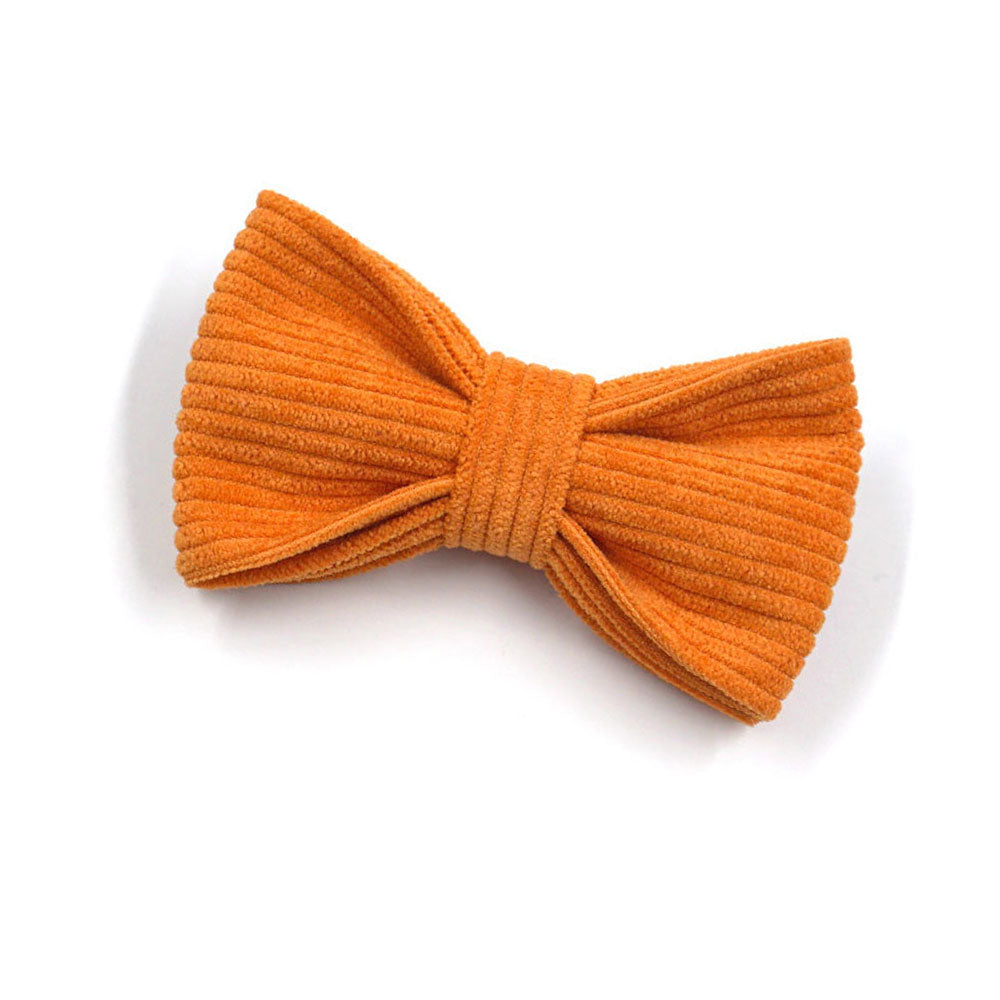 Sunkist Orange Corduroy Bow Tie