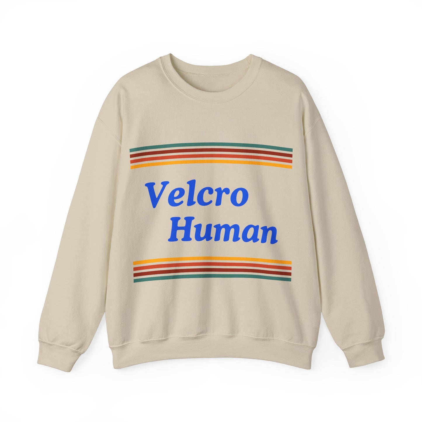 Velcro Human Unisex Crewneck Sweatshirt - Bold Statement for Dog Lovers
