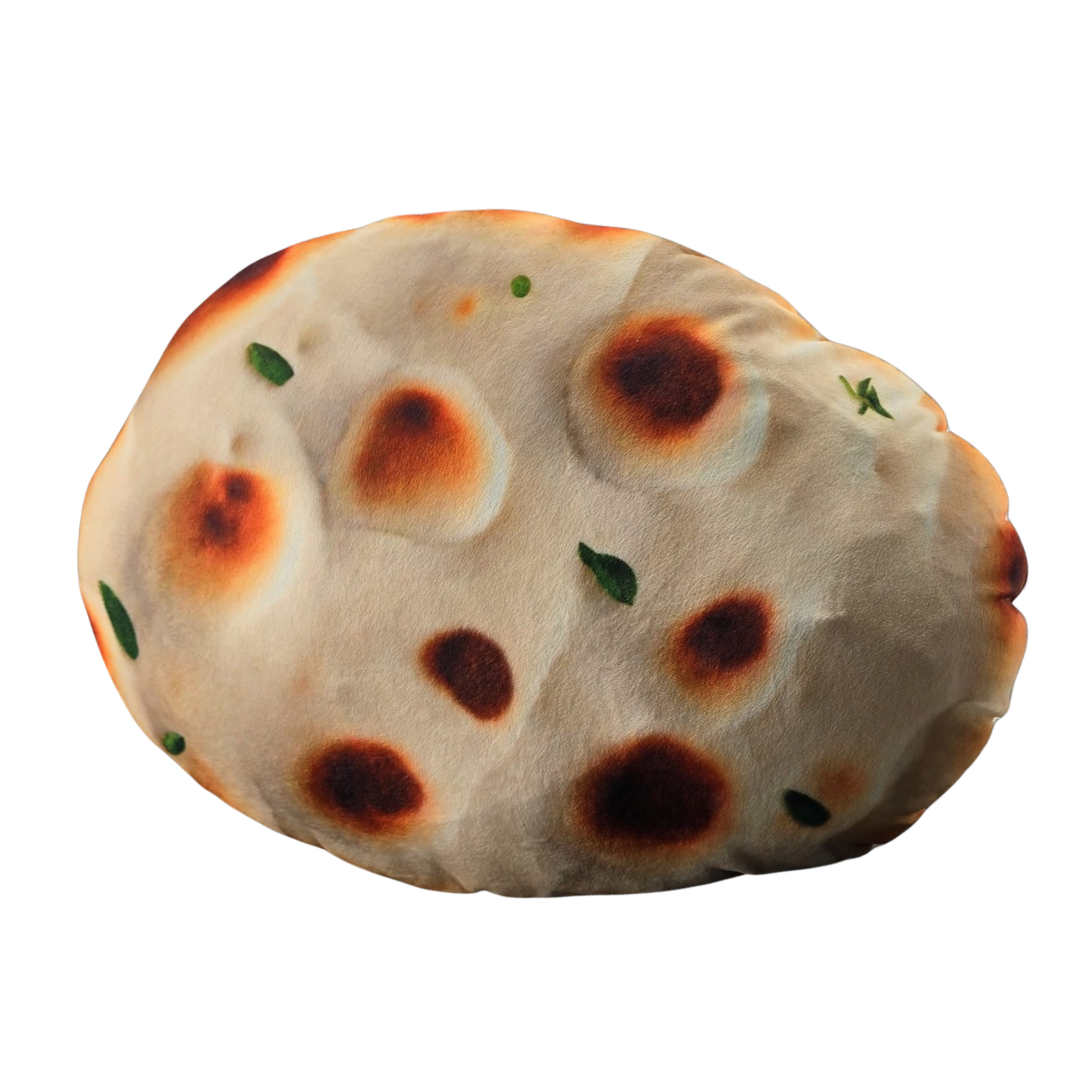A Realistic Naan Plushie: With Crinkle for Engagement