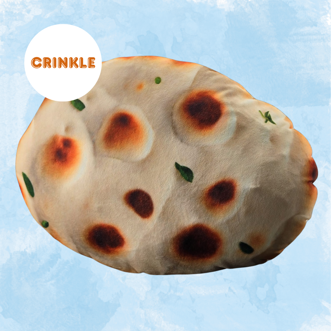 Realistic Naan Plushie: With Crinkle for Engagement