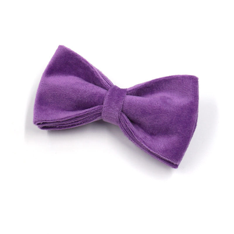 Royal Purple Velvet Bow Tie